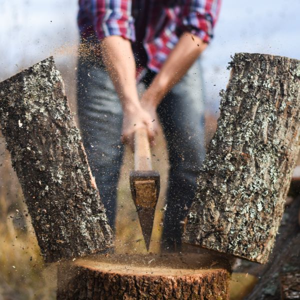 best way to chop wood